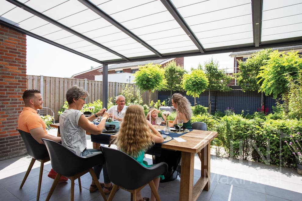 Cosy family time under the veranda