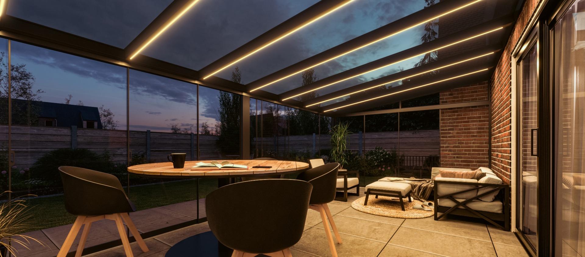 Outdoor terrace lighting