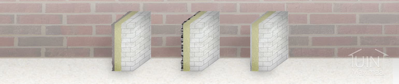 Insulation material exterior walls