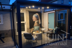 Gumax® LED lighting in a modern garden room with glass patio doors