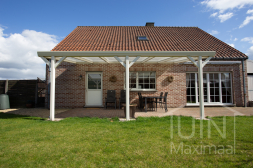 Classic mat white veranda with opal roof panels.