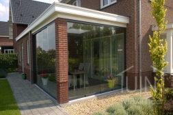 Glass sliding doors in existing veranda