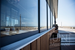 Glass sliding door with weather strips detailed photo